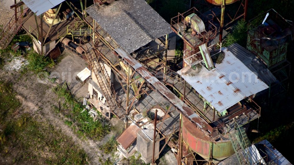 Neuwied from the bird's eye view: Industrial wasteland at Steinsee in the state Rhineland-Palatinate, Germany