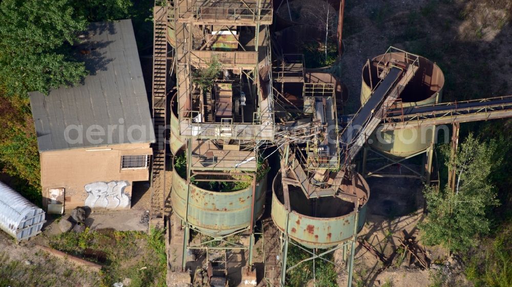 Aerial image Neuwied - Industrial wasteland at Steinsee in the state Rhineland-Palatinate, Germany