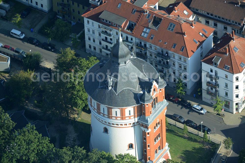 Aerial image Braunschweig - Building of industrial monument water tower in Braunschweig in the state Lower Saxony