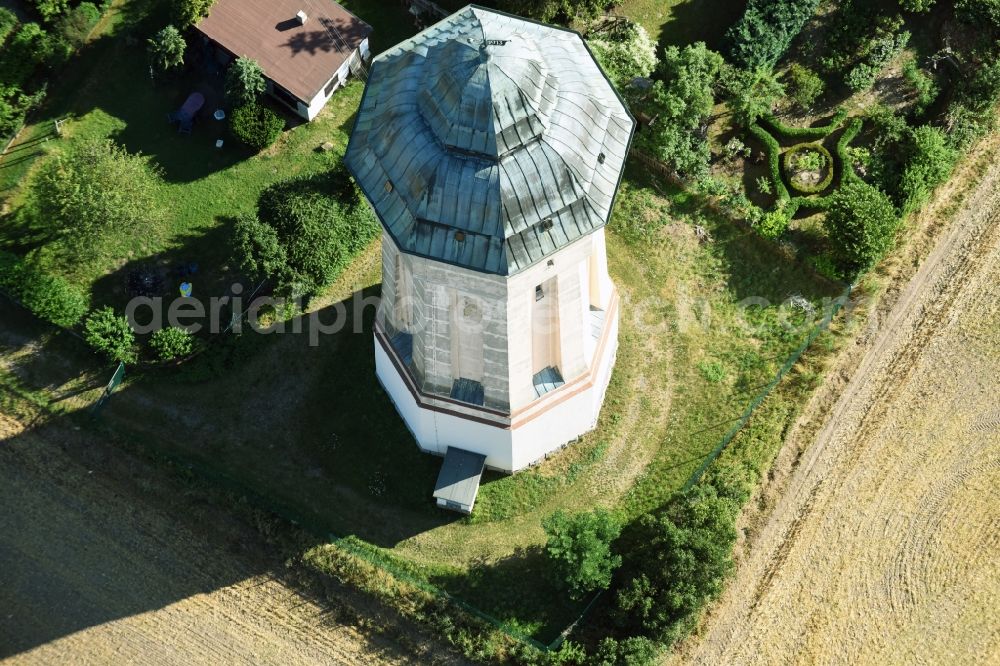 Aerial image Engelsdorf - Building of industrial monument water tower in Engelsdorf in the state Saxony