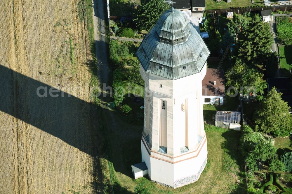 Aerial image Engelsdorf - Building of industrial monument water tower in Engelsdorf in the state Saxony