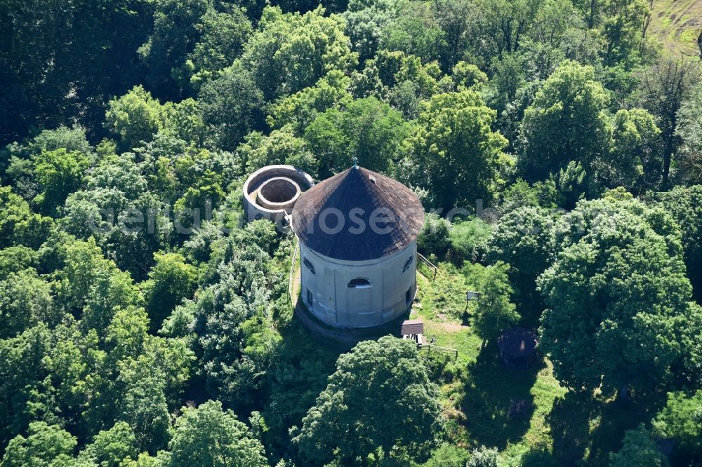 Petrohrad - Petersburg from the bird's eye view: Building of industrial monument water tower Haj Petra Bezruce in Petrohrad - Petersburg in Ustecky kraj - Aussiger Region, Czech Republic