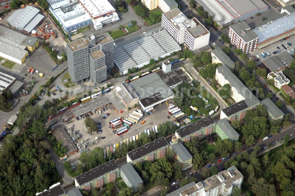 Berlin from above - Blick auf das Industriegebiet an der Bessemerstraße , Eythstraße in Berlin-Tempelhof. Eine Immobilie der HVB Immobilien AG.