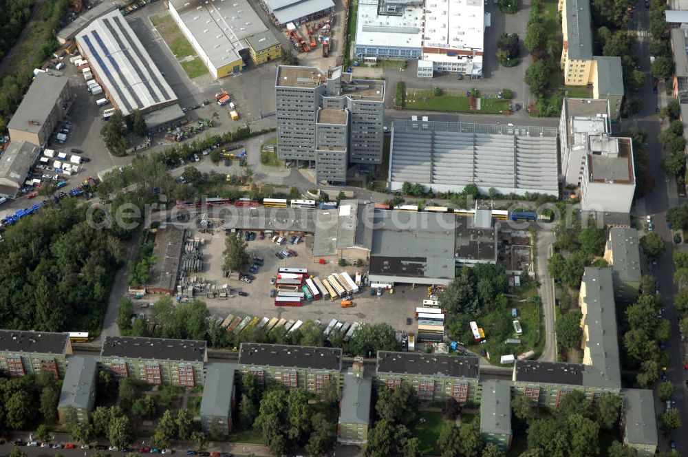 Berlin from the bird's eye view: Blick auf das Industriegebiet an der Bessemerstraße , Eythstraße in Berlin-Tempelhof. Eine Immobilie der HVB Immobilien AG.