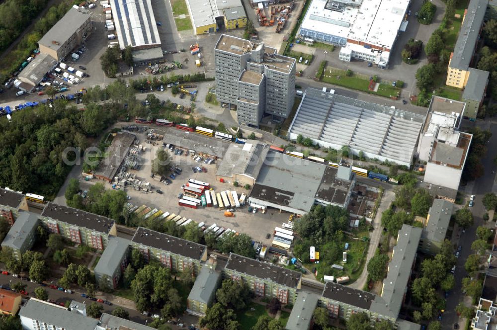 Aerial image Berlin - Blick auf das Industriegebiet an der Bessemerstraße , Eythstraße in Berlin-Tempelhof. Eine Immobilie der HVB Immobilien AG.