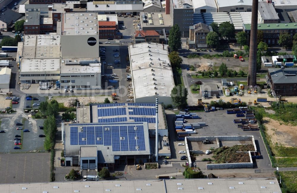 Aerial image Frankfurt am Main - View of industrial area in Frankfurt in the state Hesse