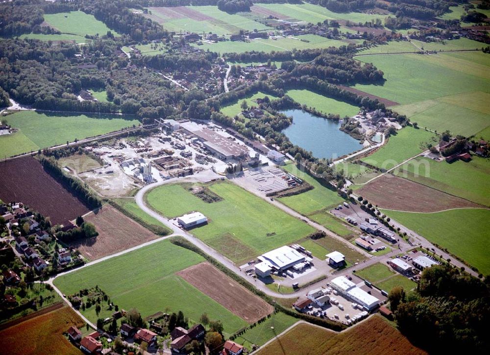 Aerial photograph Freilassing / Bayern - Industriegebiet Freilassing - Süd der Unternehmensgruppe MAX AICHER an der B304 in Freilassing.