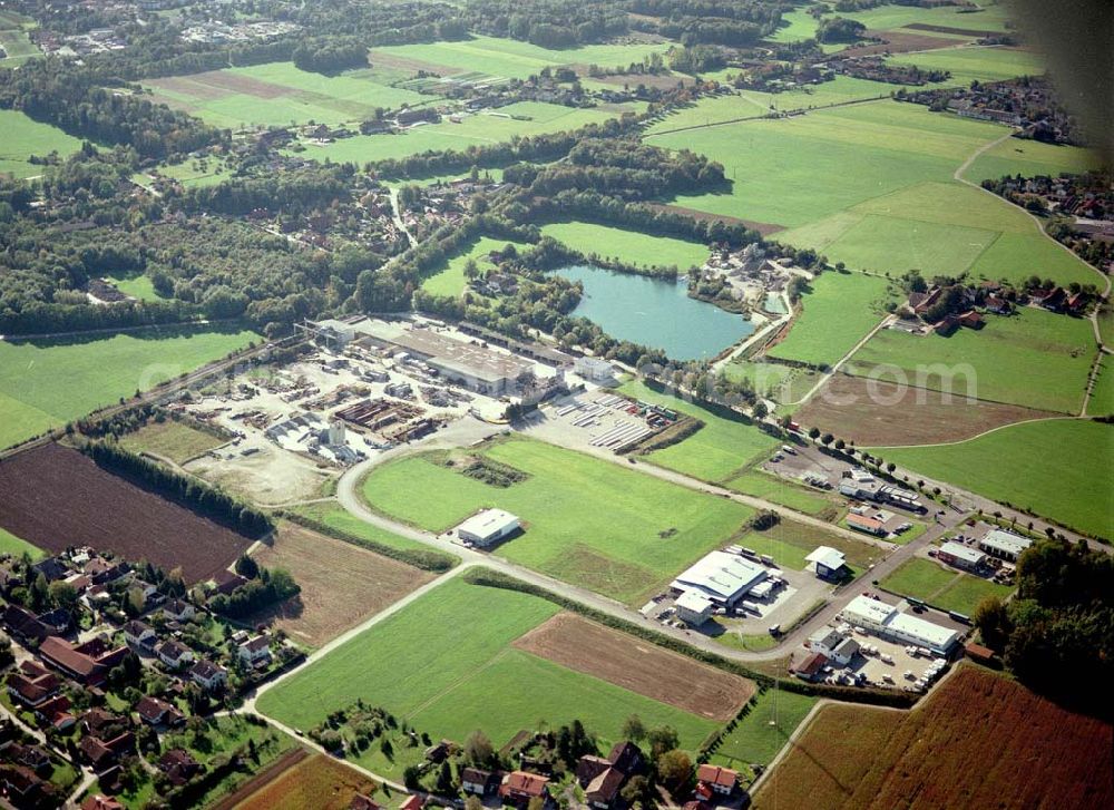 Freilassing / Bayern from above - Industriegebiet Freilassing - Süd der Unternehmensgruppe MAX AICHER an der B304 in Freilassing.