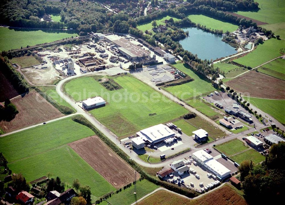 Freilassing / Bayern from above - Industriegebiet Freilassing - Süd der Unternehmensgruppe MAX AICHER an der B304 in Freilassing.