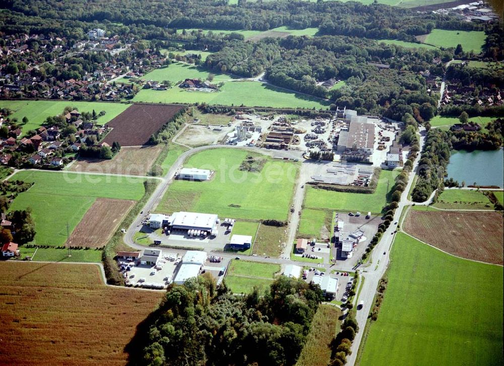 Freilassing / Bayern from the bird's eye view: Industriegebiet Freilassing - Süd der Unternehmensgruppe MAX AICHER an der B304 in Freilassing.