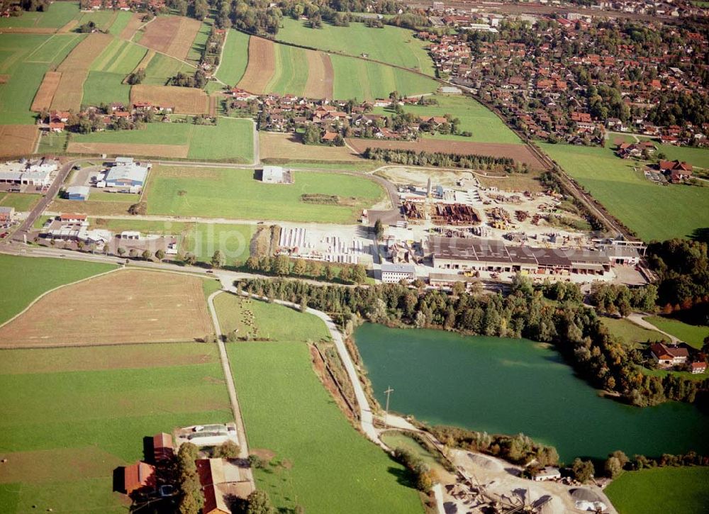 Aerial photograph Freilassing / Bayern - Industriegebiet Freilassing - Süd der Unternehmensgruppe MAX AICHER an der B304 in Freilassing.