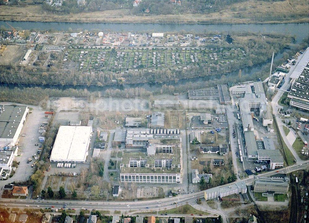 Aerial image Berlin - Lichterfelde - Industriegebiet an der Goerzallee in Berlin - Lichterfelde.