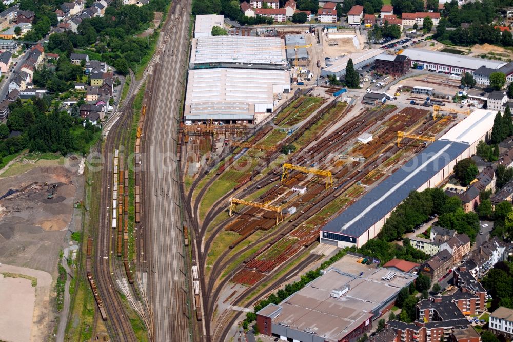 Aerial photograph Witten - Marshalling yard and freight station in the district Bommern of the city center of Witten in the state of North Rhine-Westphalia