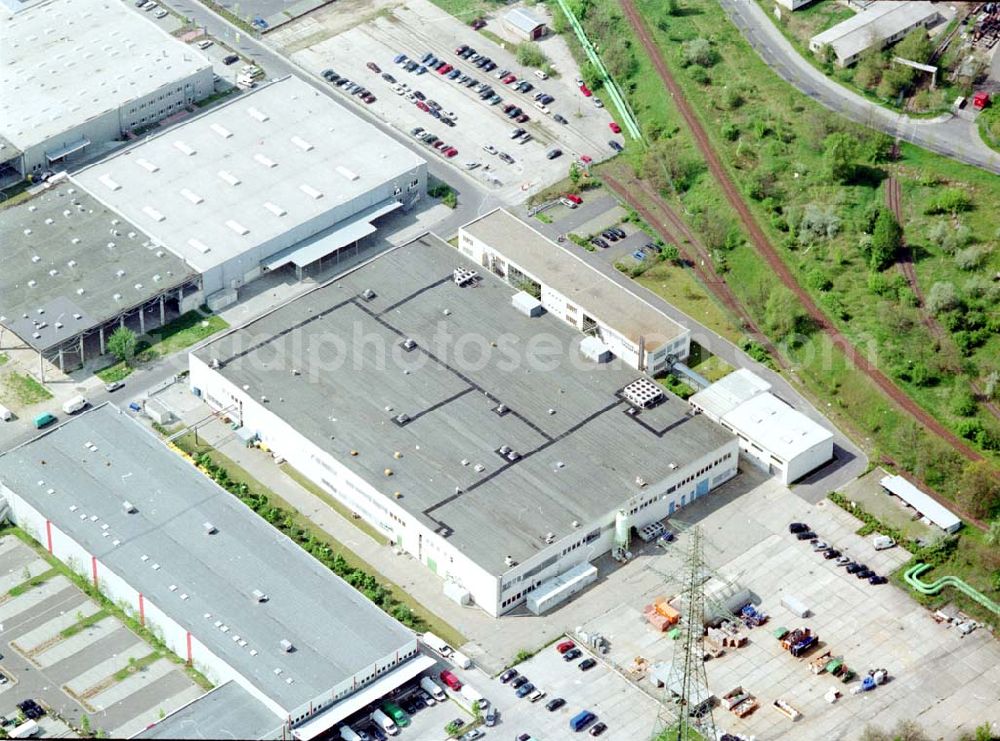 Aerial image Berlin - Marzahn - Industriegebiet Marzahn mit dem Werksgelände der HEIDENHAIN-MICROPRINT GmbH an der Rhinstraße 134 in 12681 BERLIN, Tel.: 030 54705104.