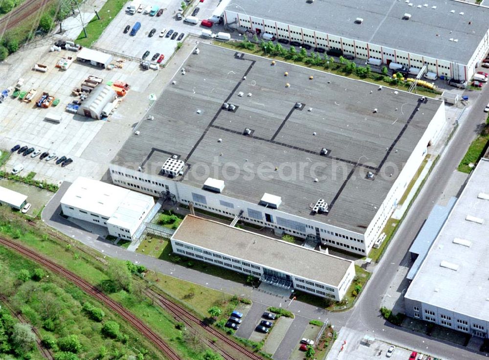 Berlin - Marzahn from above - Industriegebiet Marzahn mit dem Werksgelände der HEIDENHAIN-MICROPRINT GmbH an der Rhinstraße 134 in 12681 BERLIN, Tel.: 030 54705104.