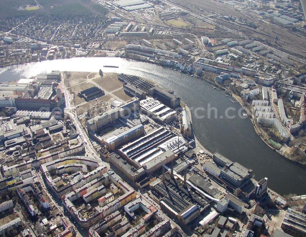 Berlin - SCHÖNEWEIDE from above - Industriegebiet Oberschöneweide. 13.03.03