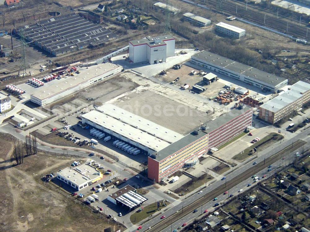 Aerial image Berlin - LICHTENBERG - Industriegebiet an der Rhinstraße in Berlin-Lichtenberg. 16.03.03