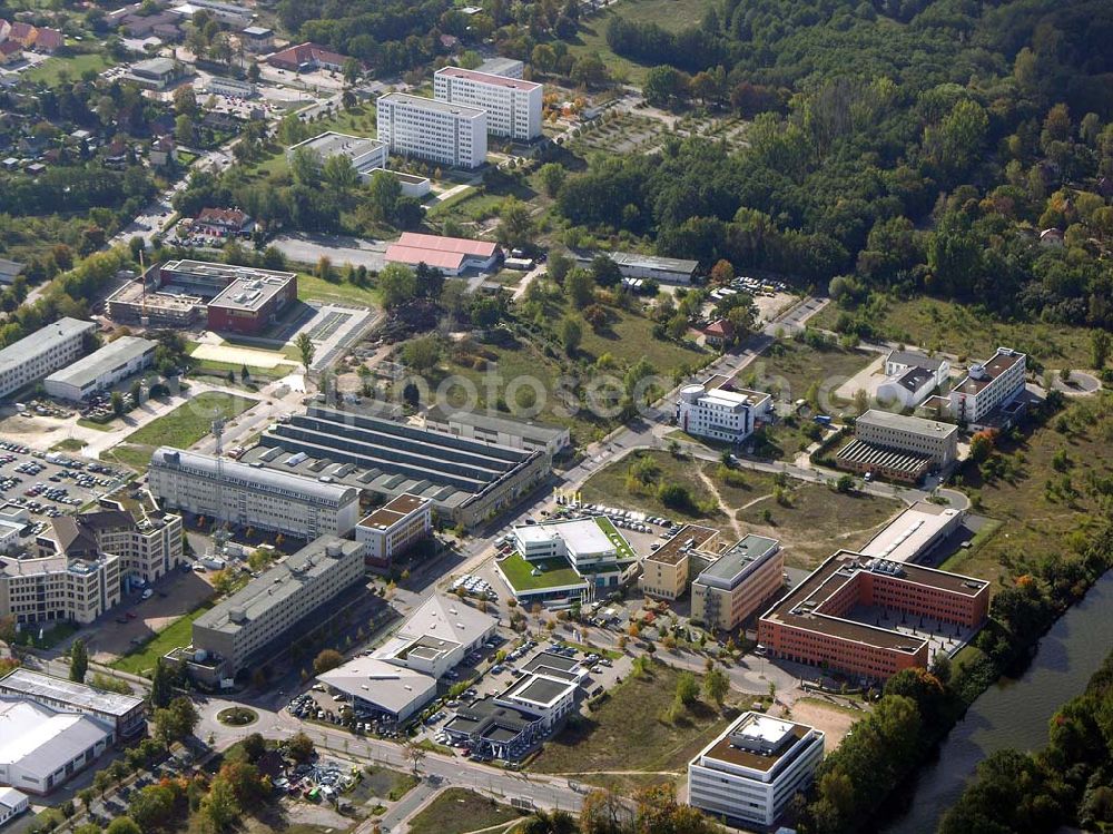 Teltow from above - 07.10.2004 Industriegebiet am Teltowkanal in Teltow.