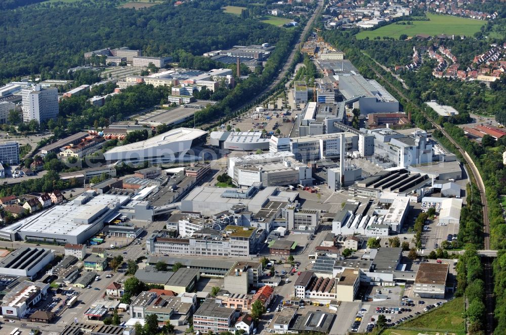 Stuttgart from the bird's eye view: View of industrial area Zuffenhausen in Stuttgart in Baden-Wuerttemberg