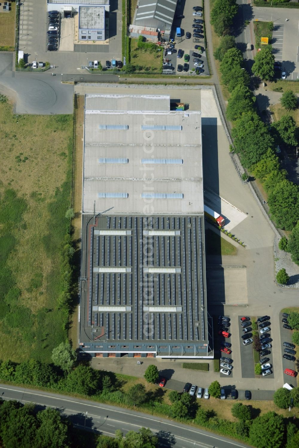 Aerial photograph Bergkamen - Building industrial and commercial complex of Markus Gerold Group in Bergkamen in the state North Rhine-Westphalia