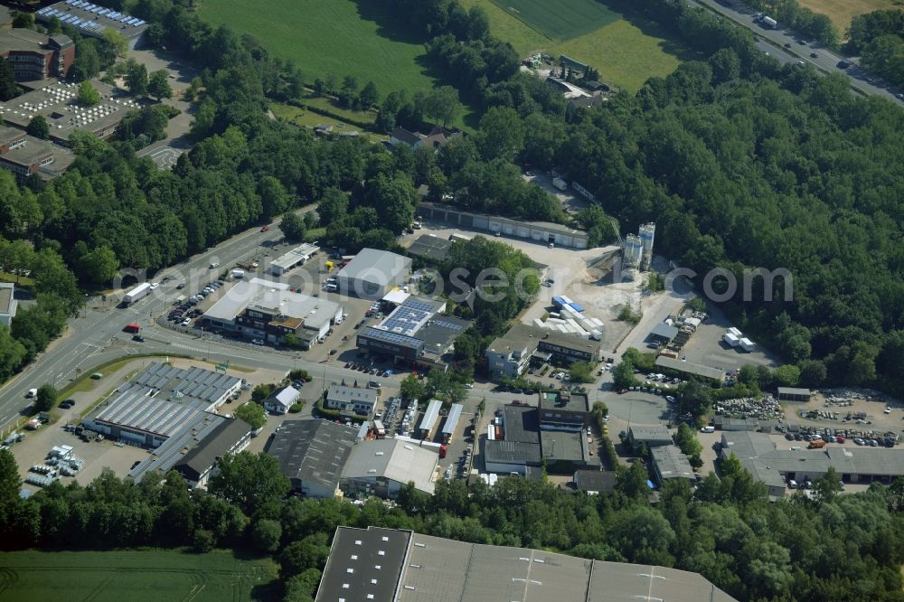 Aerial image Kamen - Building industrial and commercial complex of Markus Gerold Group in Kamen in the state North Rhine-Westphalia