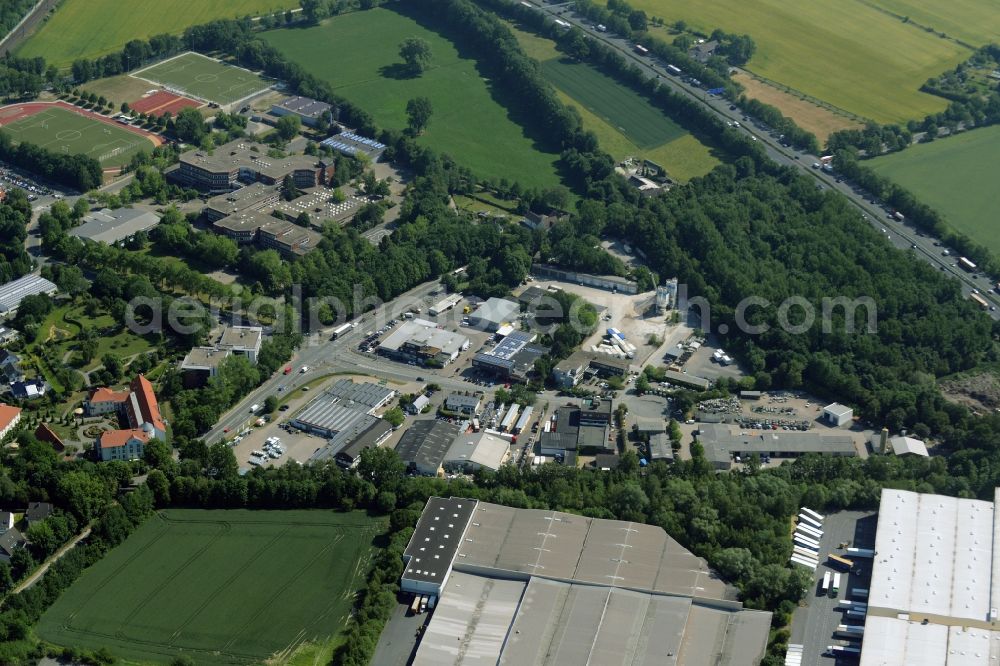 Aerial photograph Kamen - Building industrial and commercial complex of Markus Gerold Group in Kamen in the state North Rhine-Westphalia