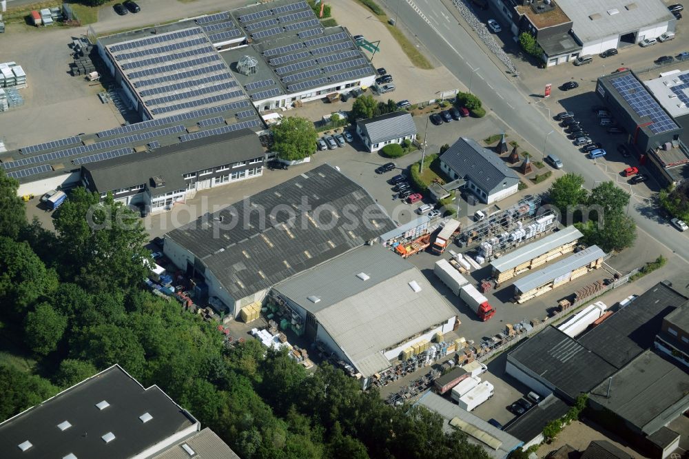 Kamen from above - Building industrial and commercial complex of Markus Gerold Group in Kamen in the state North Rhine-Westphalia