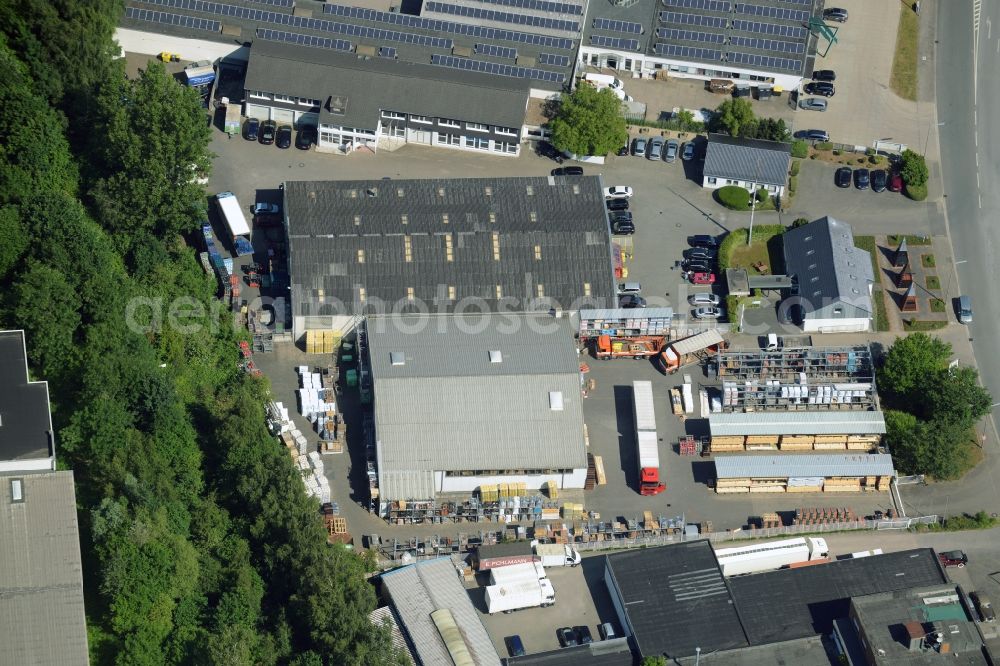 Kamen from the bird's eye view: Building industrial and commercial complex of Markus Gerold Group in Kamen in the state North Rhine-Westphalia