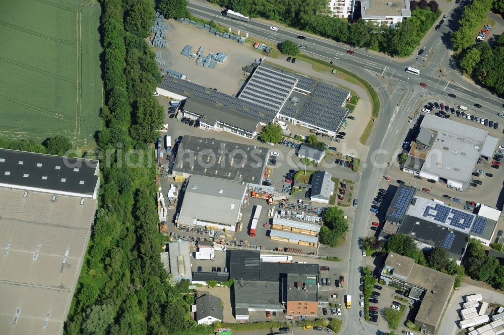 Aerial image Kamen - Building industrial and commercial complex of Markus Gerold Group in Kamen in the state North Rhine-Westphalia