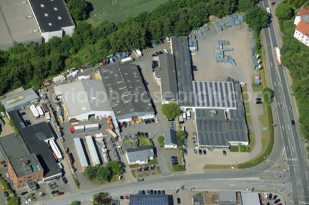 Kamen from the bird's eye view: Building industrial and commercial complex of Markus Gerold Group in Kamen in the state North Rhine-Westphalia