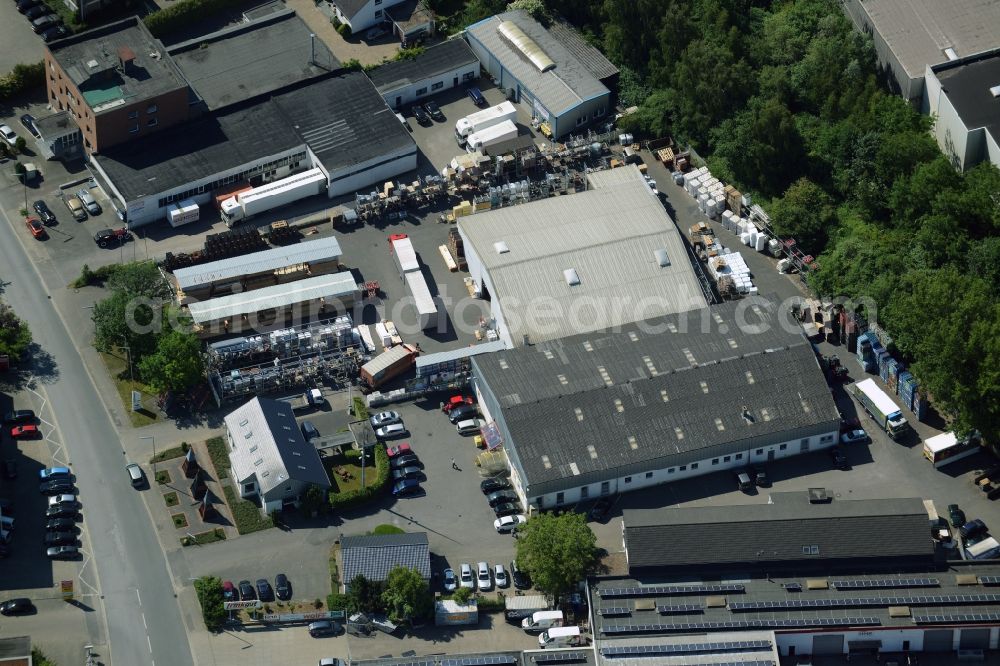 Kamen from above - Building industrial and commercial complex of Markus Gerold Group in Kamen in the state North Rhine-Westphalia