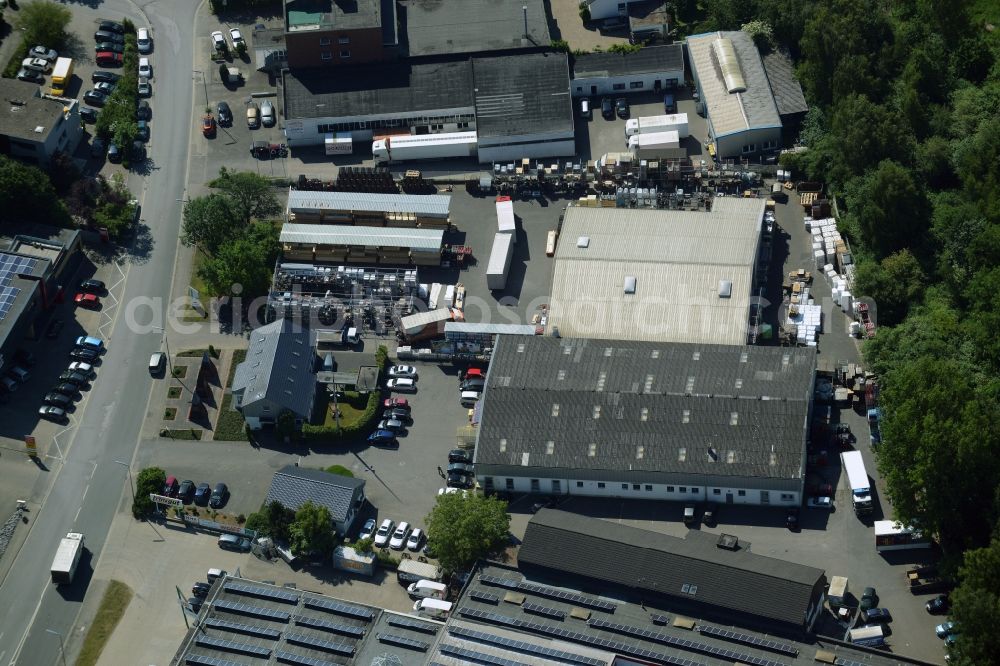 Aerial image Kamen - Building industrial and commercial complex of Markus Gerold Group in Kamen in the state North Rhine-Westphalia