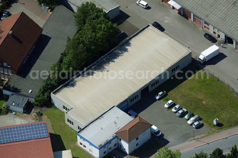 Kamen from above - Building industrial and commercial complex of Markus Gerold Group in Kamen in the state North Rhine-Westphalia