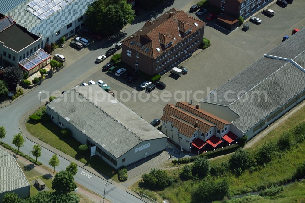 Kamen from the bird's eye view: Building industrial and commercial complex of Markus Gerold Group in Kamen in the state North Rhine-Westphalia