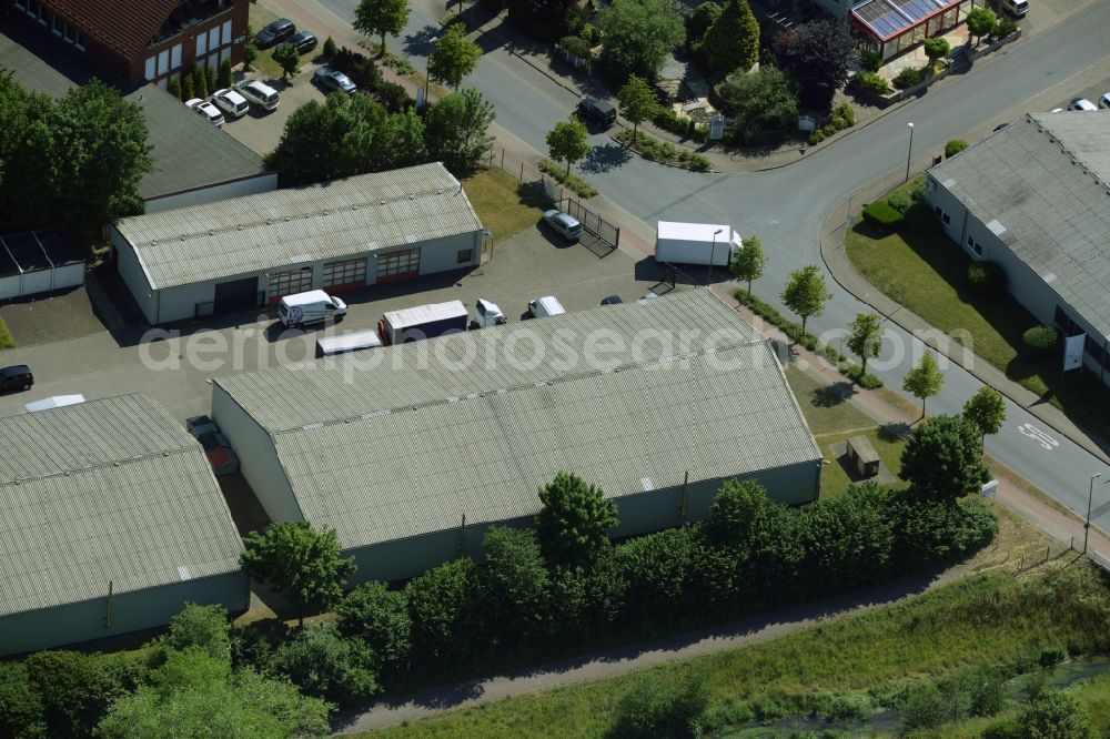 Aerial image Kamen - Building industrial and commercial complex of Markus Gerold Group in Kamen in the state North Rhine-Westphalia