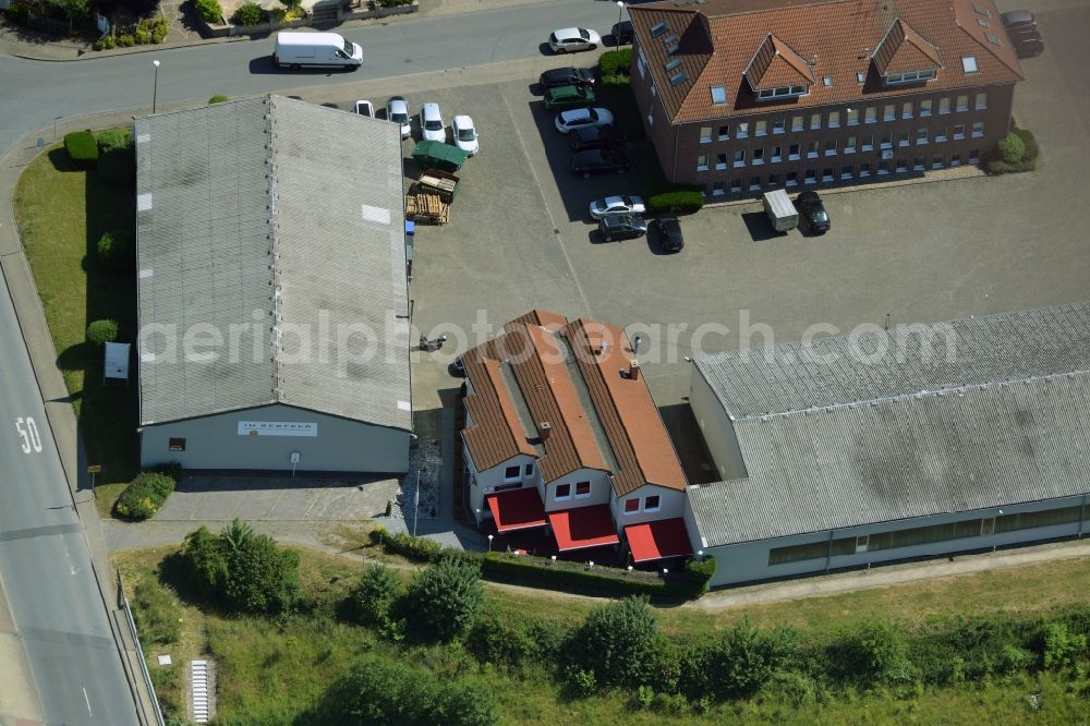 Kamen from above - Building industrial and commercial complex of Markus Gerold Group in Kamen in the state North Rhine-Westphalia