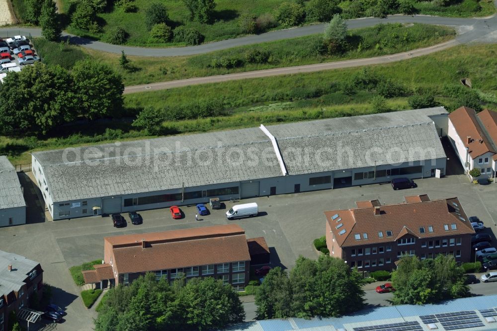 Kamen from above - Building industrial and commercial complex of Markus Gerold Group in Kamen in the state North Rhine-Westphalia