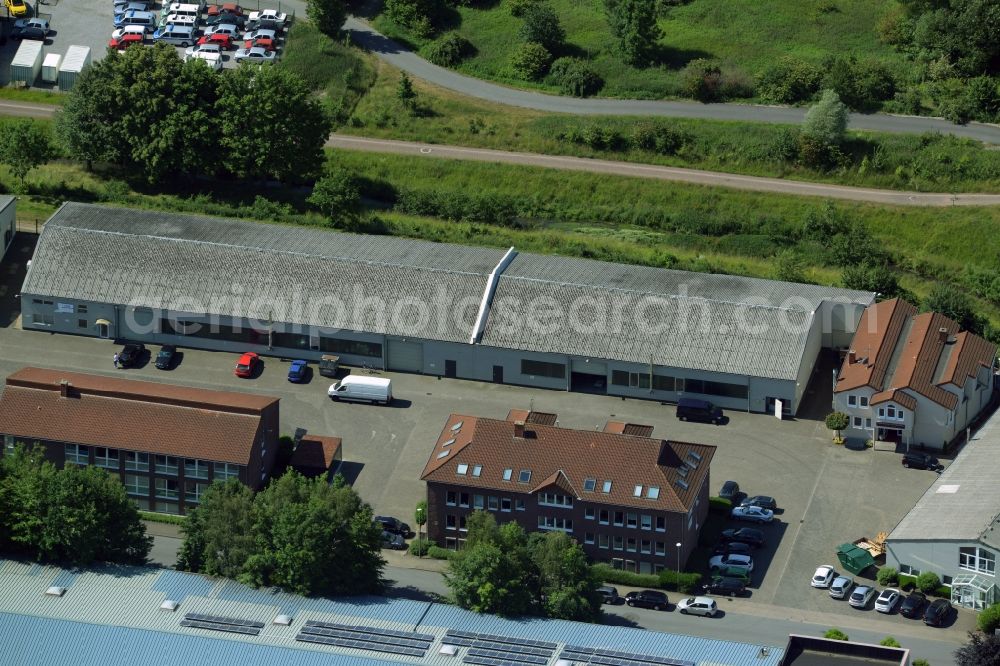 Aerial image Kamen - Building industrial and commercial complex of Markus Gerold Group in Kamen in the state North Rhine-Westphalia