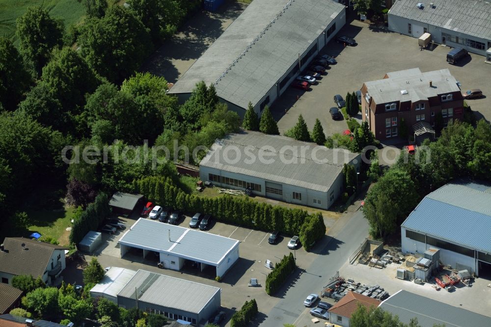 Kamen from above - Building industrial and commercial complex of Markus Gerold Group in Kamen in the state North Rhine-Westphalia