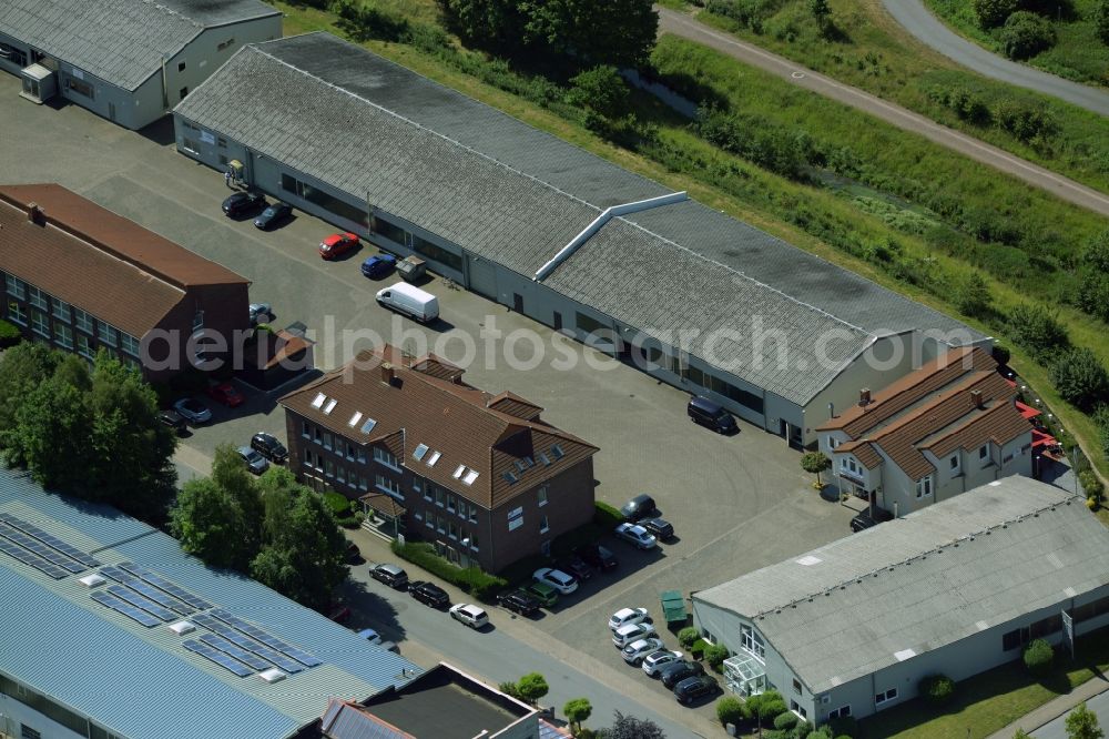 Kamen from above - Building industrial and commercial complex of Markus Gerold Group in Kamen in the state North Rhine-Westphalia