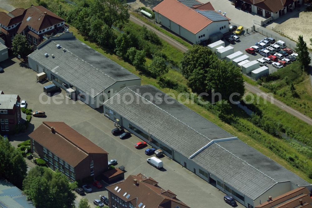 Kamen from the bird's eye view: Building industrial and commercial complex of Markus Gerold Group in Kamen in the state North Rhine-Westphalia