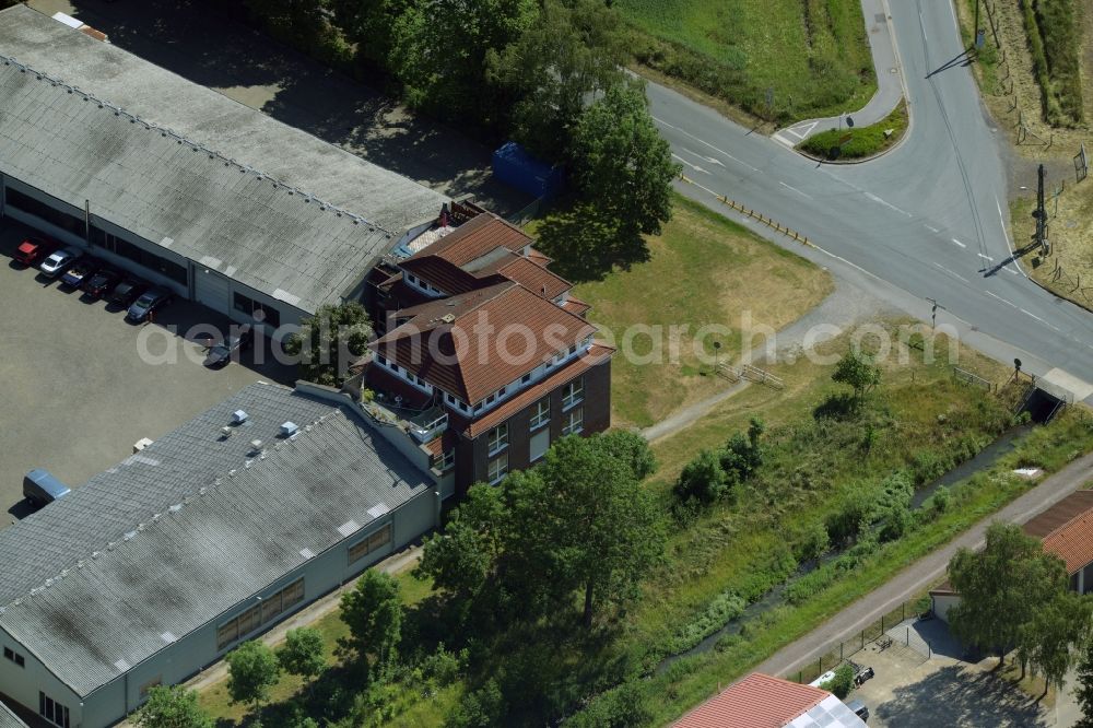 Kamen from the bird's eye view: Building industrial and commercial complex of Markus Gerold Group in Kamen in the state North Rhine-Westphalia