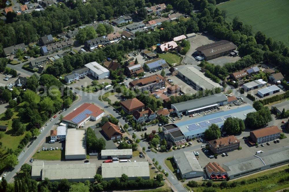 Kamen from above - Building industrial and commercial complex of Markus Gerold Group in Kamen in the state North Rhine-Westphalia