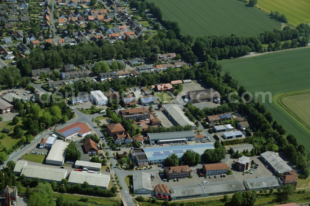 Kamen from the bird's eye view: Building industrial and commercial complex of Markus Gerold Group in Kamen in the state North Rhine-Westphalia