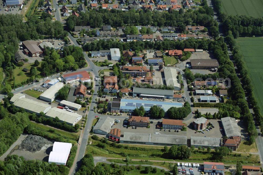 Aerial image Kamen - Building industrial and commercial complex of Markus Gerold Group in Kamen in the state North Rhine-Westphalia