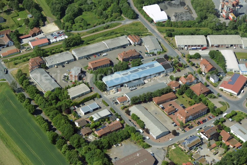 Aerial photograph Kamen - Building industrial and commercial complex of Markus Gerold Group in Kamen in the state North Rhine-Westphalia