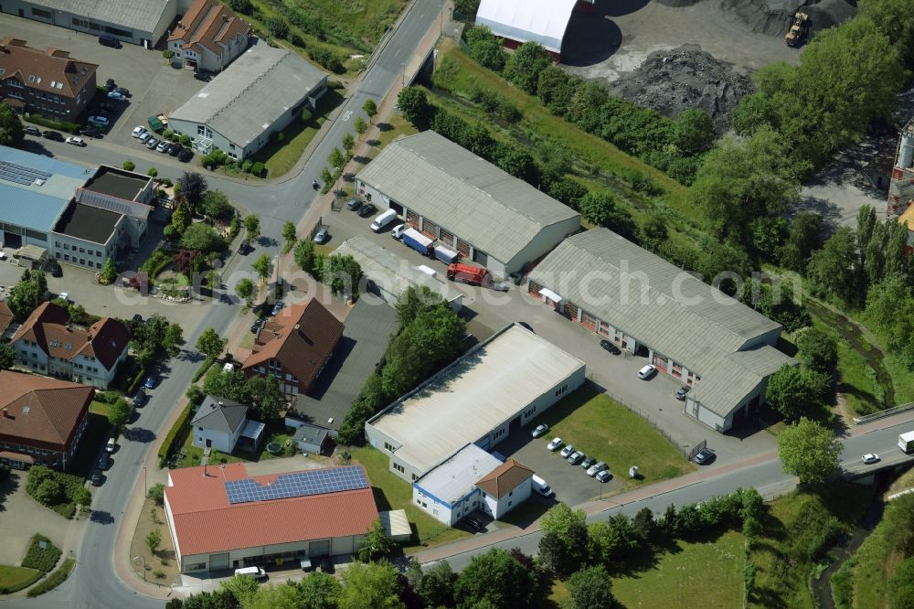 Kamen from above - Building industrial and commercial complex of Markus Gerold Group in Kamen in the state North Rhine-Westphalia