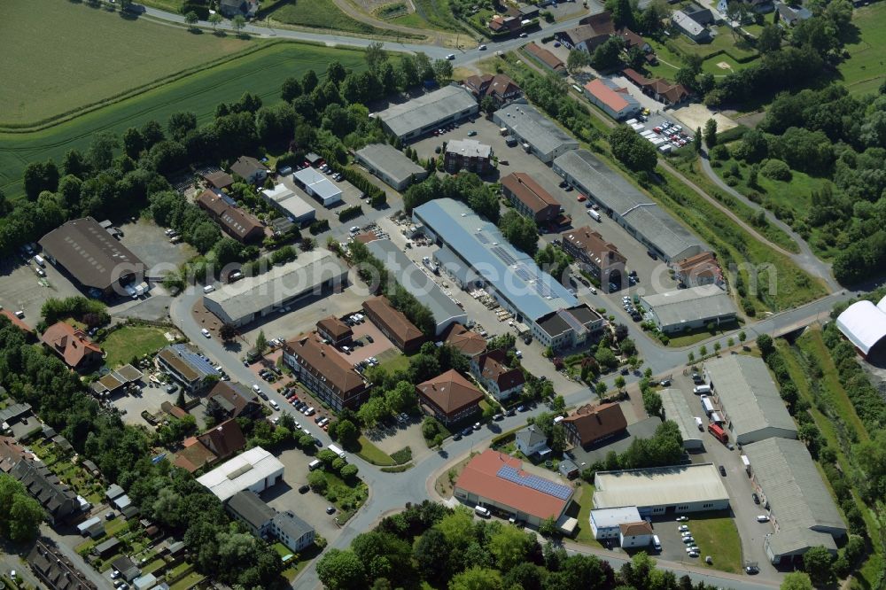 Kamen from the bird's eye view: Building industrial and commercial complex of Markus Gerold Group in Kamen in the state North Rhine-Westphalia