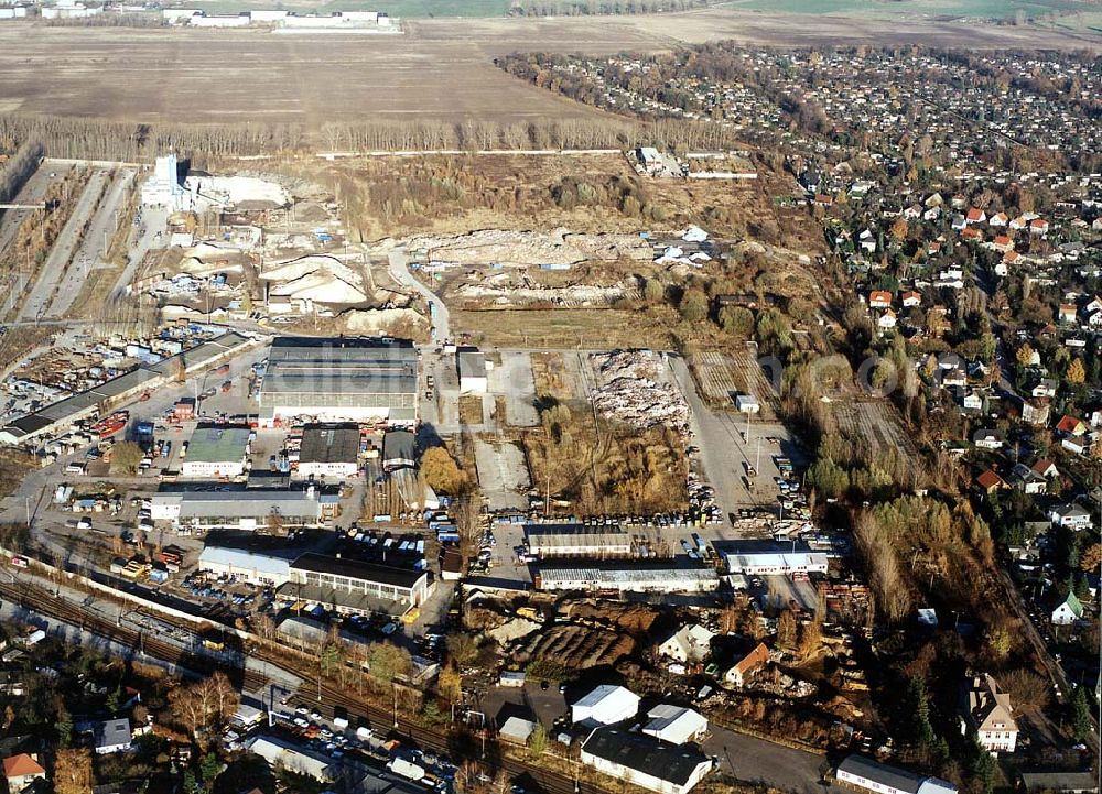 Berlin - Heinersdorf from the bird's eye view: Industriegelände an der Blankenburger Straße in Berlin Heinersdorf (zu Weißensee).