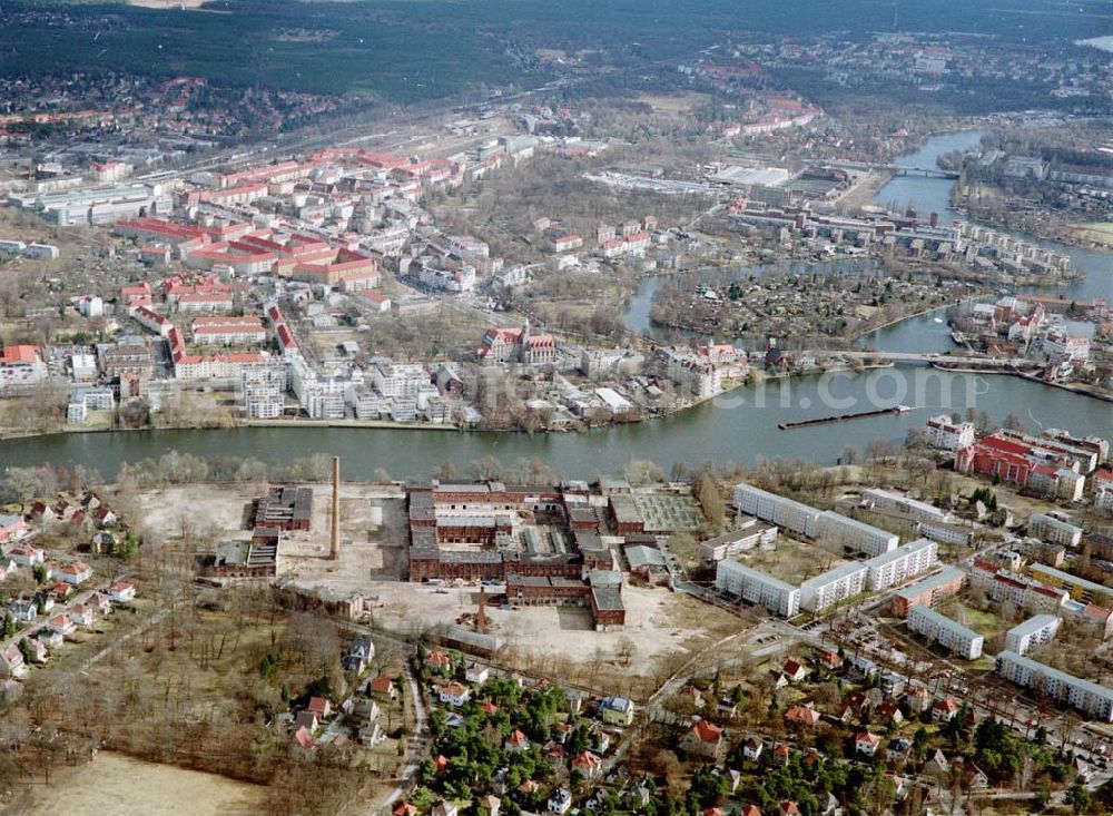 Aerial image Berlin - KÖPENICK - Industriegelände (ehem. REWATEX) an der Ottmar-Geschke Straße in Berlin - Köpenick. Ein Projekt der AENGEVELT-Immobilien-AG. 13.03.03